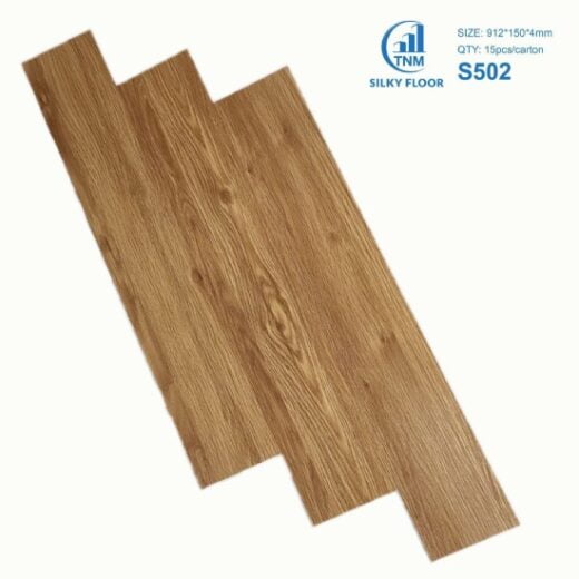 Sàn nhựa giả gỗ vinyl 4mm Silky Floor S502