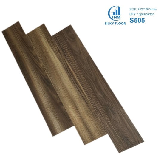 Sàn nhựa giả gỗ vinyl 4mm Silky Floor - Shopthamsan