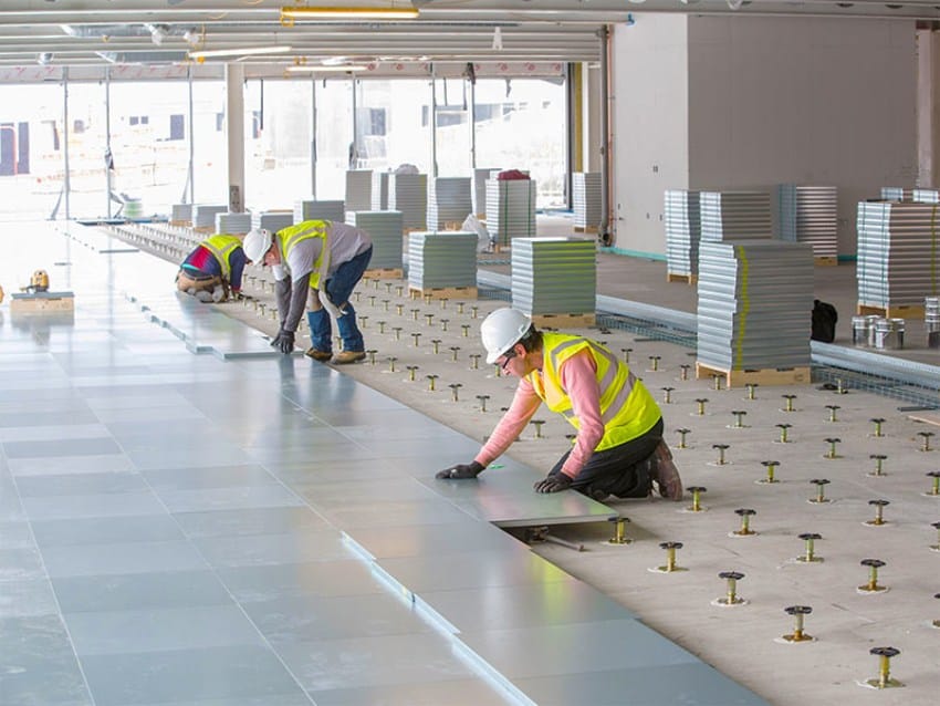 Sàn nâng kỹ thuật khi thi công