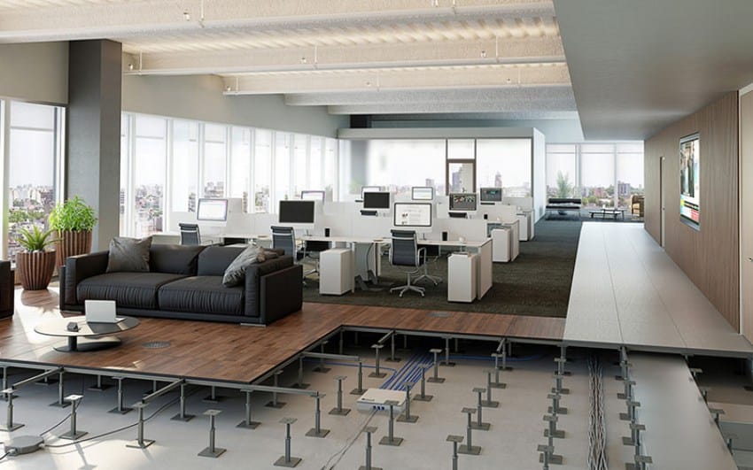 Sàn nâng kỹ thuật tại văn phòng